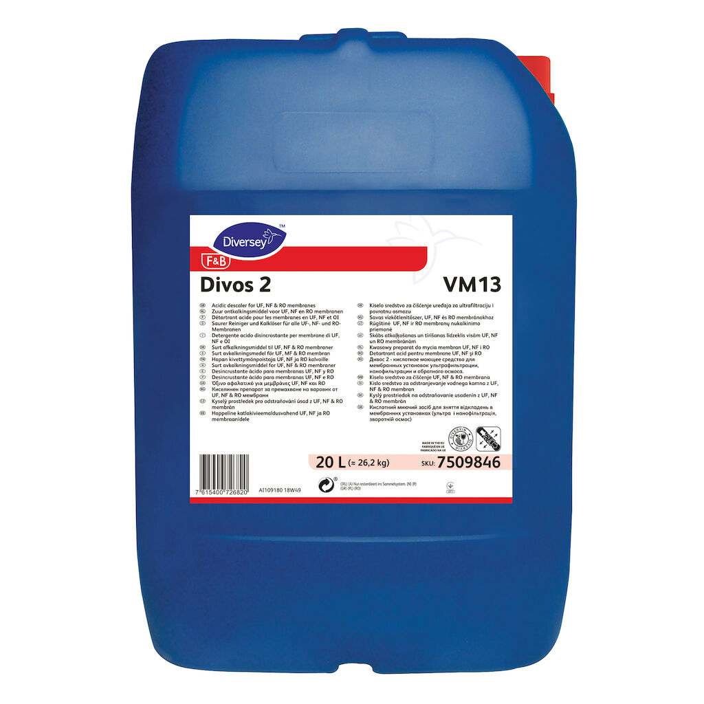 Divos 2 VM13 20L - Détartrant acide pour les membranes UF, NF et OI